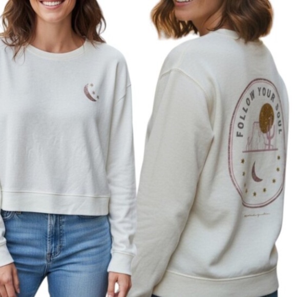 NWT SPIRITUAL GANGSTER WOMENS LONG SLEEVE SWEATER FEEL SHIRT SIZE XS YOGA CASUAL - Picture 1 of 6
